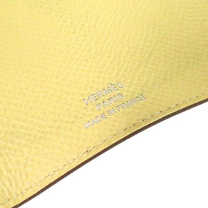 美品 エルメス ベアン 4連 シルバー金具 ヴォーエプソン ジョーヌプッサン R刻印(2014年製) キーケース 0988【中古】HERMES