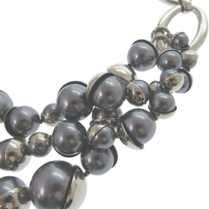 美品 ディオール フェイクパール ネックレス シルバーチョーカー 0989【中古】Dior