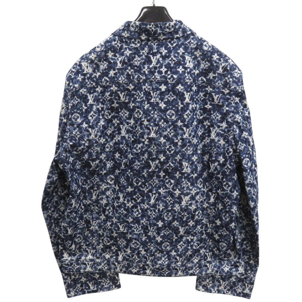 美品 ルイ ヴィトン 23AW ワークウェア デニムジャケット サイズ56 モノグラム RM232M ZO9 HPA05W コットン ブルー ジャケット LV 0995【中古】LOUIS VUITTON メンズ