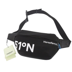 未使用品 バーバリー MD SONNY 8064929 A7250 ナイロン レザー ブラック ホワイト ボディバッグ ウエストバッグ 1007【中古】BURBERRY