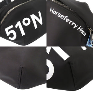 未使用品 バーバリー MD SONNY 8064929 A7250 ナイロン レザー ブラック ホワイト ボディバッグ ウエストバッグ 1007【中古】BURBERRY