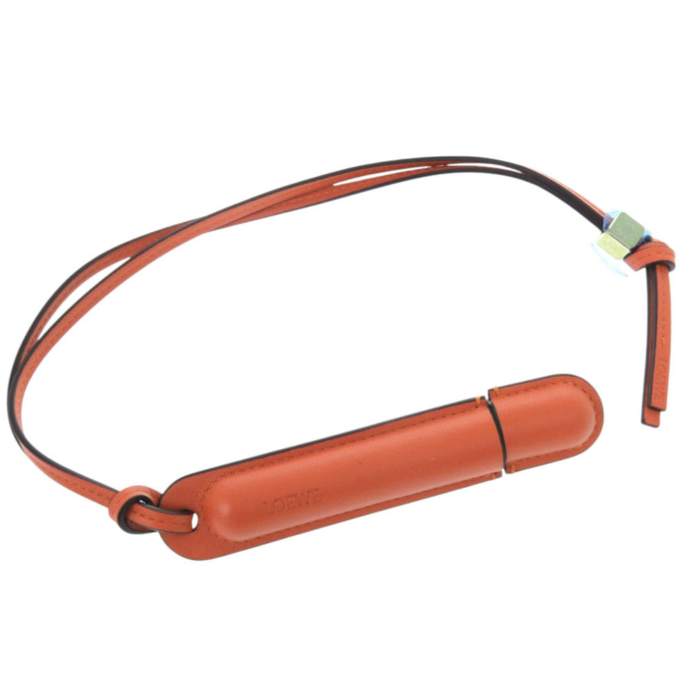 新品同様 ロエベ アナグラム ロゴ レザー バーミリオン 香水ケース パフュームケース 1013【中古】LOEWE