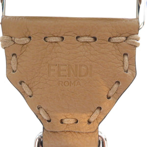 美品 フェンディ ストラップユー キャンバス レザー シルバー金具 ベージュ ホワイト グリーン ブラック ショルダーストラップ 1014【中古】FENDI