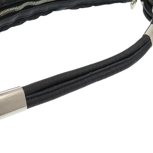 美品 グッチ GGロゴ フリンジ バンブー ワンショルダーバッグ ホースビット ホーボーバッグ ナイロン レザー ブラック 1019【中古】GUCCI