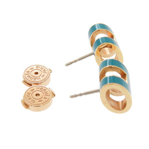 美品 エルメス ポップアッシュ ポップH メタル ブルー ピアス 1022【中古】HERMES