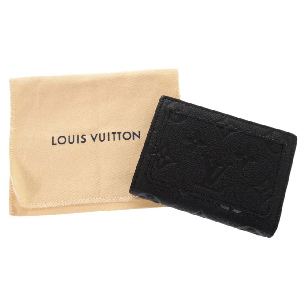 未使用品 ルイ ヴィトン ポルトフォイユ クレア モノグラムアンプラント ICチップ M80151 ノワール 二つ折り財布 LV 1032【中古】LOUIS VUITTON