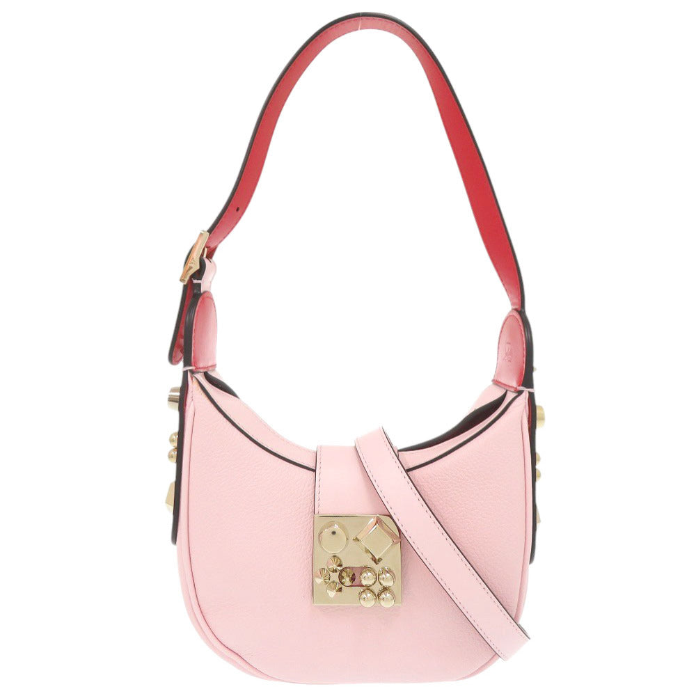 新品同様 クリスチャンルブタン CARASKY mini レザー ピンク ショルダーバッグ 1059【中古】Christian Louboutin