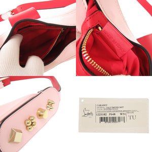 新品同様 クリスチャンルブタン CARASKY mini レザー ピンク ショルダーバッグ 1059【中古】Christian Louboutin