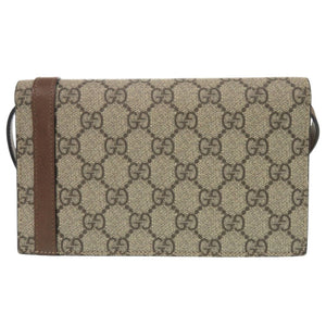 美品 グッチ ニース 354086 GGスプリーム ベージュ ショルダーウォレット ショルダーバッグ 1071【中古】GUCCI