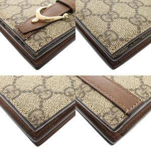 美品 グッチ ニース 354086 GGスプリーム ベージュ ショルダーウォレット ショルダーバッグ 1071【中古】GUCCI