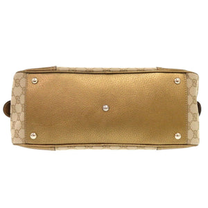 美品 グッチ プリンシー ミニボストンバッグ 161720 GGキャンバス ベージュ ゴールド ハンドバッグ 1076【中古】GUCCI