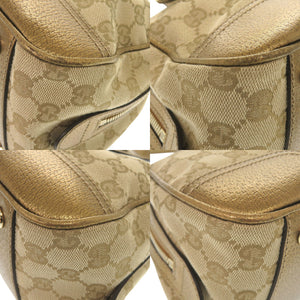 美品 グッチ プリンシー ミニボストンバッグ 161720 GGキャンバス ベージュ ゴールド ハンドバッグ 1076【中古】GUCCI