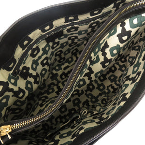 美品 グッチ グッチシマ アビー 170004 レザー ブラック ハンドバッグ トートバッグ 黒 1077【中古】GUCCI