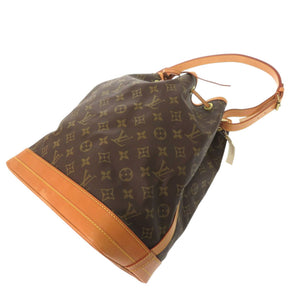 美品 ルイ ヴィトン ノエ モノグラム M42224 ブラウン ショルダーバッグ LV 1084【中古】LOUIS VUITTON