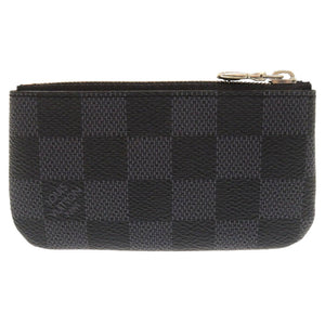 美品 ルイ ヴィトン ポシェットクレ ダミエ グラフィット N60155 ブラック コインケース LV 1091【中古】LOUIS VUITTON メンズ
