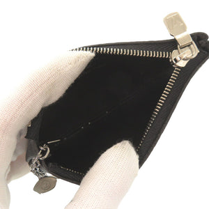 美品 ルイ ヴィトン ポシェットクレ ダミエ グラフィット N60155 ブラック コインケース LV 1091【中古】LOUIS VUITTON メンズ