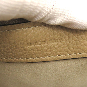 美品 セリーヌ ラゲージ マイクロショッパー レザー ベージュ ハンドバッグ 1112【中古】CELINE