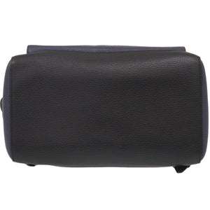 美品 グッチ 406364 レザー ネイビー/ブラック リュック デイパック 1140【中古】GUCCI