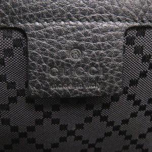 美品 グッチ 406364 レザー ネイビー/ブラック リュック デイパック 1140【中古】GUCCI