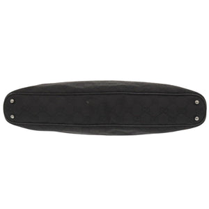 美品 グッチ 113015 GGキャンバス ブラック ハンドバッグ トートバッグ 黒 1141【中古】GUCCI