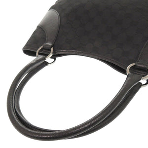 美品 グッチ 113015 GGキャンバス ブラック ハンドバッグ トートバッグ 黒 1141【中古】GUCCI
