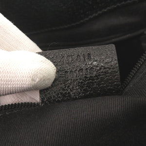 美品 グッチ 113015 GGキャンバス ブラック ハンドバッグ トートバッグ 黒 1141【中古】GUCCI