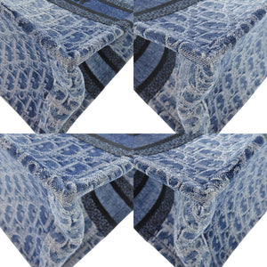 新品同様 クリスチャンディオール オブリーク ブックトート スモール デニム ブルー トートバッグ 青 1161【中古】Christian Dior