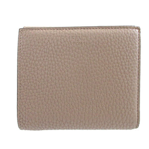 美品 フェンディ 8M0438 ピーカブー レザー ベージュ Wホック 2つ折り財布 財布 1171【中古】FENDI