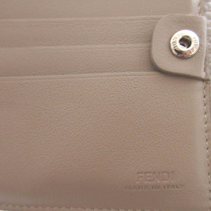 美品 フェンディ 8M0438 ピーカブー レザー ベージュ Wホック 2つ折り財布 財布 1171【中古】FENDI
