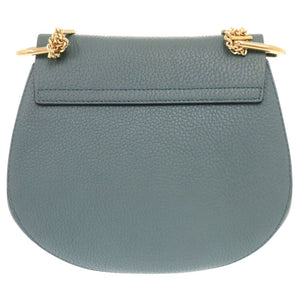 美品 クロエ ドリュー レザー ブルー チェーンショルダーバッグ 1199【中古】Chloe