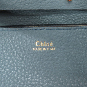 美品 クロエ ドリュー レザー ブルー チェーンショルダーバッグ 1199【中古】Chloe