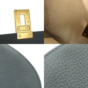 美品 クロエ ドリュー レザー ブルー チェーンショルダーバッグ 1199【中古】Chloe