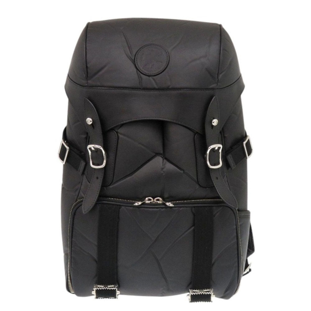 美品 ハンティングワールド バックパック ナリフリコラボ ナイロン/レザー ブラック リュック 黒 1201【中古】HUNTING WORLD