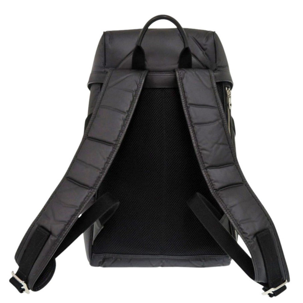 美品 ハンティングワールド バックパック ナリフリコラボ ナイロン/レザー ブラック リュック 黒 1201【中古】HUNTING WORLD