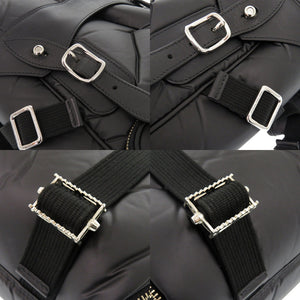 美品 ハンティングワールド バックパック ナリフリコラボ ナイロン/レザー ブラック リュック 黒 1201【中古】HUNTING WORLD