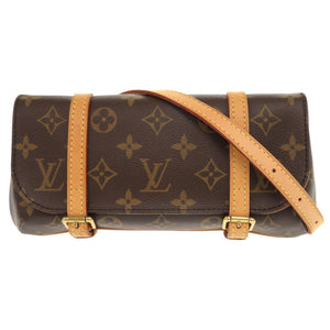 美品 ルイ ヴィトン ポシェット マレル モノグラム M51159 ブラウン ウエストバッグ LV 1207【中古】LOUIS VUITTON