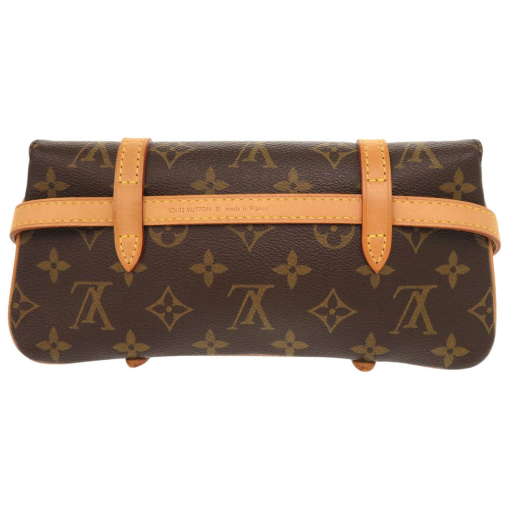 美品 ルイ ヴィトン ポシェット マレル モノグラム M51159 ブラウン ウエストバッグ LV 1207【中古】LOUIS VUITTON