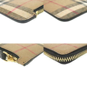 美品 バーバリー フラグメントケース ノバチェック アーカイブベージュ PVC/レザー ベージュ ブラック カードケース 1212【中古】BURBERRY