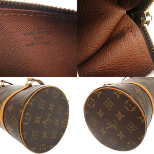 ルイ ヴィトン パピヨン26 ヌメ革 モノグラム M51386 ブラウン ハンドバッグ LV 1225【中古】LOUIS VUITTON