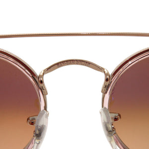 新品同様 レイバン ROUND DOUBLE BRIDGE ラウンド ダブル ブリッジ RB3647N 9069A5 メタル ピンク ブラウン サングラス 1234【中古】Ray-Ban