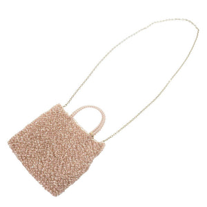 新品同様 アンテプリマ スタンダード ミニアトゥーラ パウダリーピンクホワイトゴールド PB21F12045-G55 PVC ワイヤーバッグ 1235【中古】ANTEPRIMA