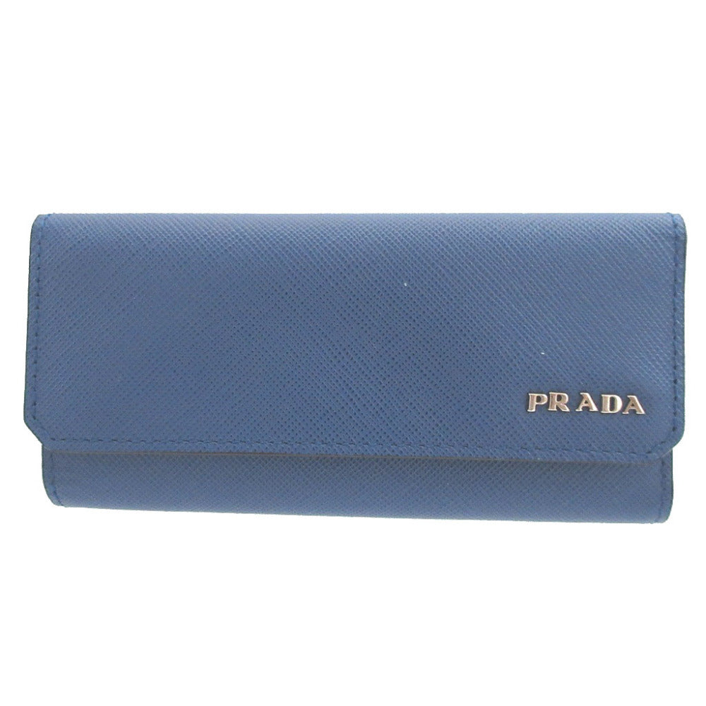 新品同様 プラダ 2M0223 サフィアーノレザー ブルー 青 6連 キーケース 1310【中古】PRADA