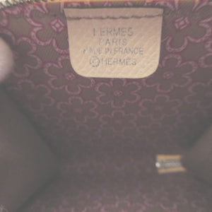 新品同様 エルメス アザップコンパクトミニ シルクイン U刻印(2022年製) ヴォーエプソン ナタ コインケース 財布 1319【中古】HERMES