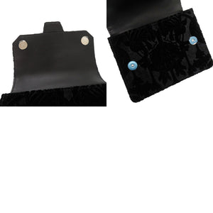 未使用品 ジミーチュウ マデリン サッチェル エス ベロア ブラック 2WAY ハンドバッグ ショルダーバッグ 黒 1326【中古】JIMMY CHOO