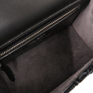 未使用品 ジミーチュウ マデリン サッチェル エス ベロア ブラック 2WAY ハンドバッグ ショルダーバッグ 黒 1326【中古】JIMMY CHOO