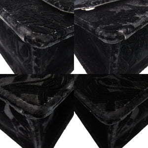 未使用品 ジミーチュウ マデリン サッチェル エス ベロア ブラック 2WAY ハンドバッグ ショルダーバッグ 黒 1326【中古】JIMMY CHOO