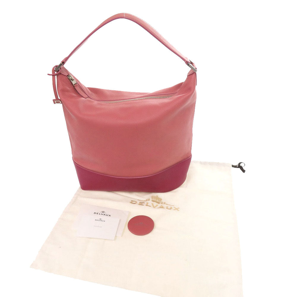 美品 デルボー ワンショルダーバッグ every D アリュール A0365ALLBICADB PA00 レザー ピンク ハンドバッグ 1327【中古】DELVAUX