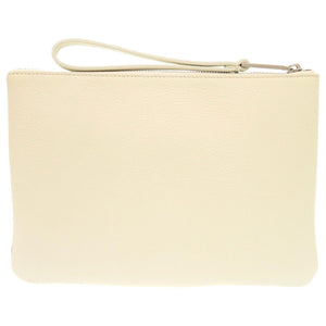 新品同様 サルヴァトーレフェラガモ 661323 レザー アイボリー ネイビー クラッチバッグ セカンドバッグ 1336【中古】Salvatore Ferragamo メンズ