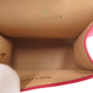 新品同様 デルボー ブリヨン バッグチャーム レザー ピンク キーホルダー 1345【中古】DELVAUX