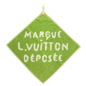 未使用 ルイ ヴィトン ゴルフ タオルセット GI1060 コットン/レザー グリーン 緑 LV 1362【中古】LOUIS VUITTON